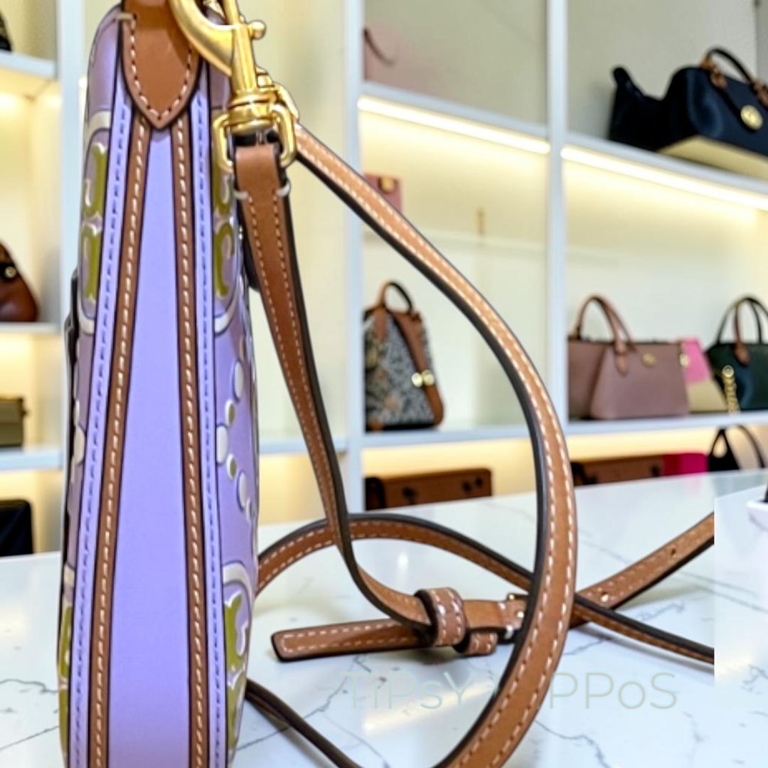 TORY BURCH PURPLE & GREEN EMBOSSED CROSSBODY ✺✺