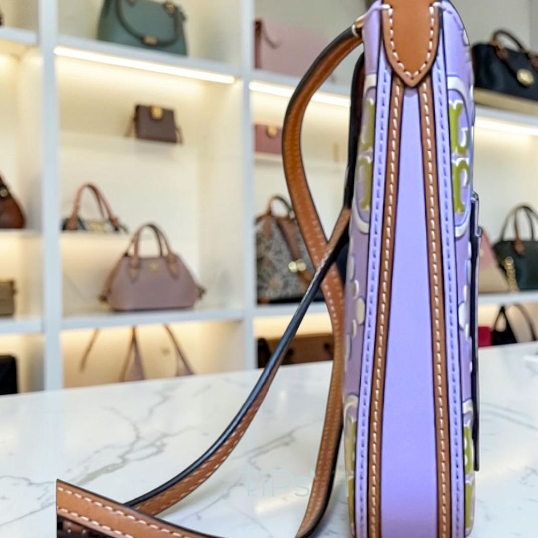 TORY BURCH PURPLE & GREEN EMBOSSED CROSSBODY ✺✺