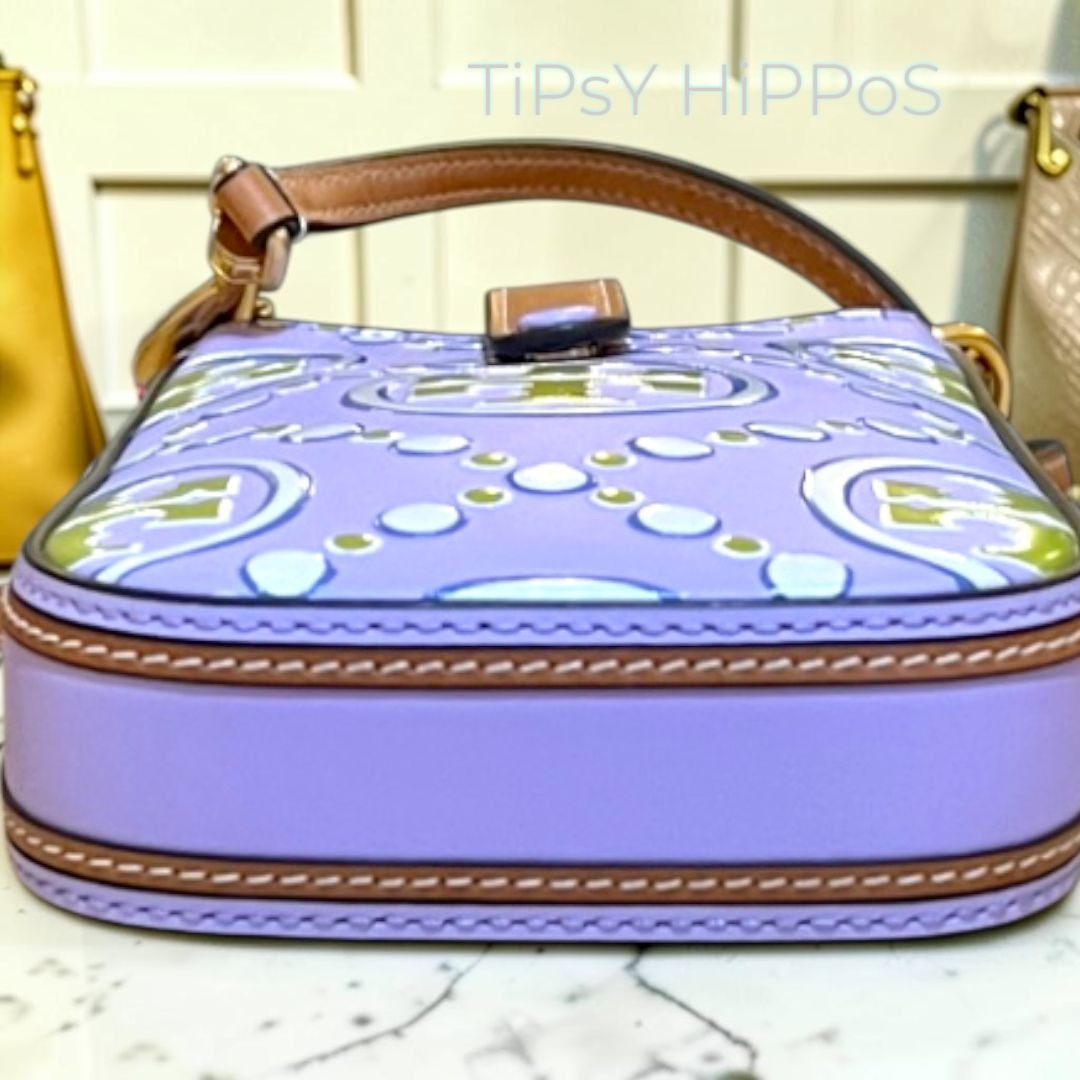 TORY BURCH PURPLE & GREEN EMBOSSED CROSSBODY ✺✺