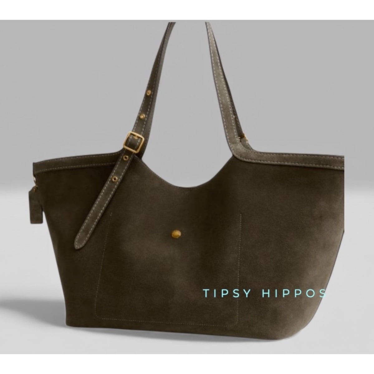 NEW!!   AUTHENTIC COACH Gramercy Tote Bag IN OLIVE GREEN SUEDE AND BRASS