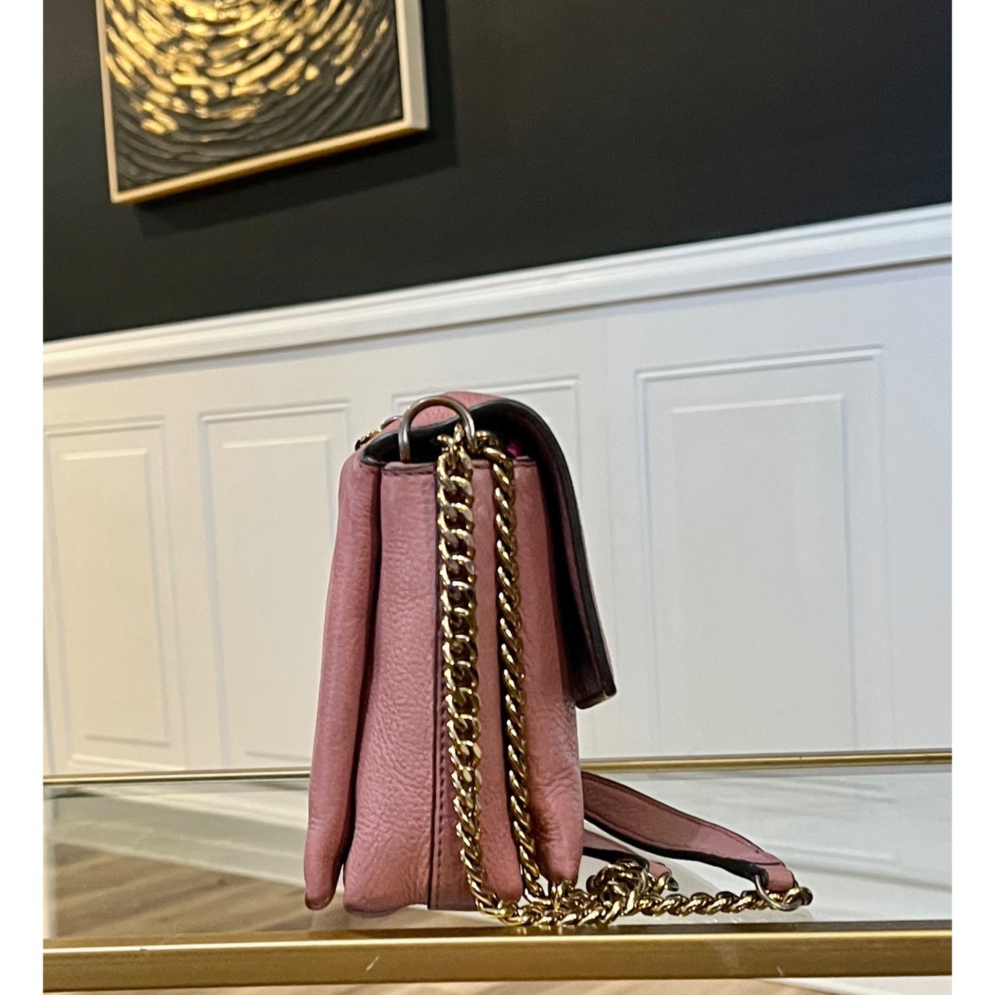 AUTHENTIC TORY BURCH PINK KIRA CONVERTIBLE SHOULDER BAG