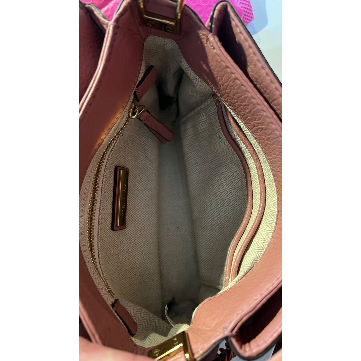 AUTHENTIC TORY BURCH PINK KIRA CONVERTIBLE SHOULDER BAG