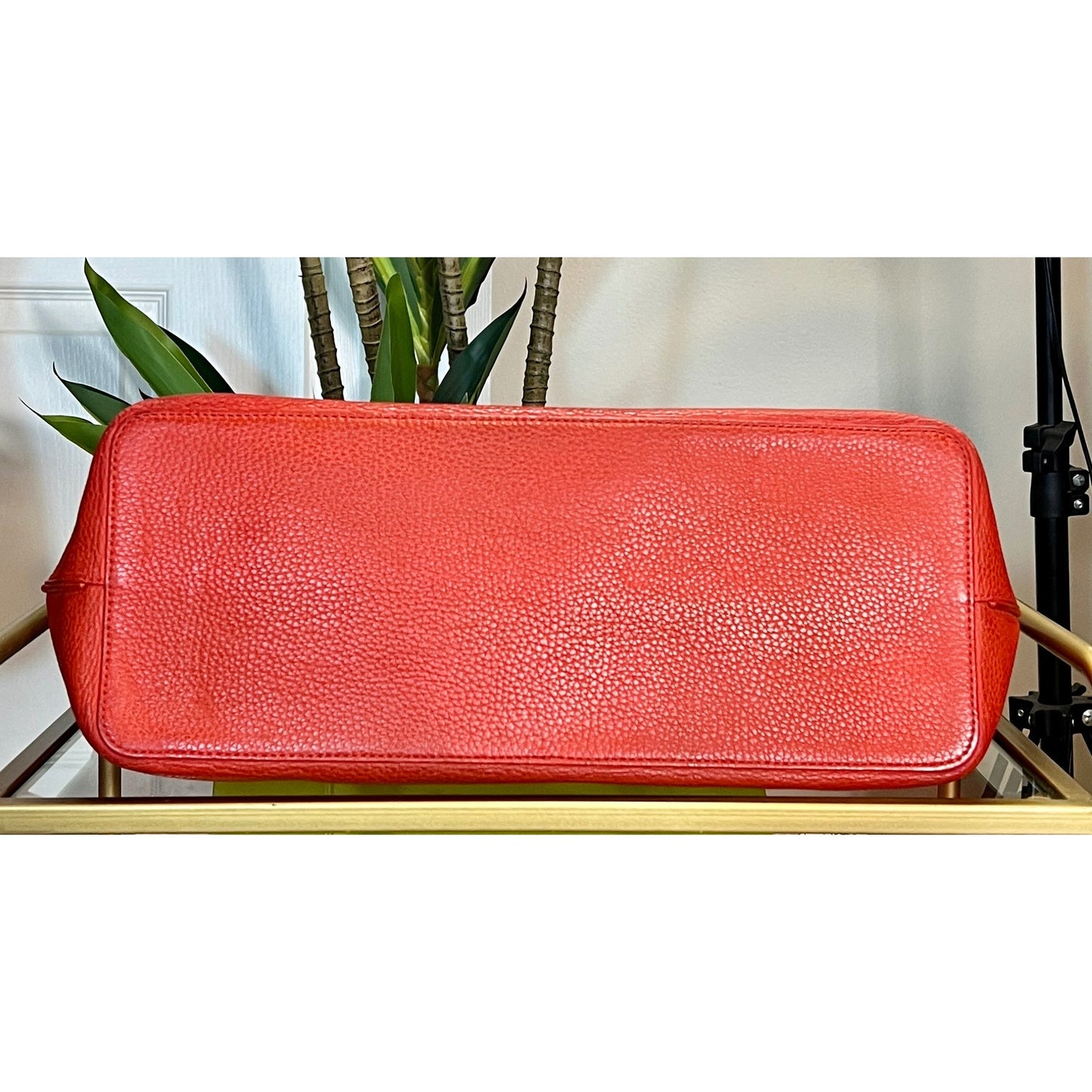 Authentic Tory Burch Orangish Red Robinson Shoulder Bag