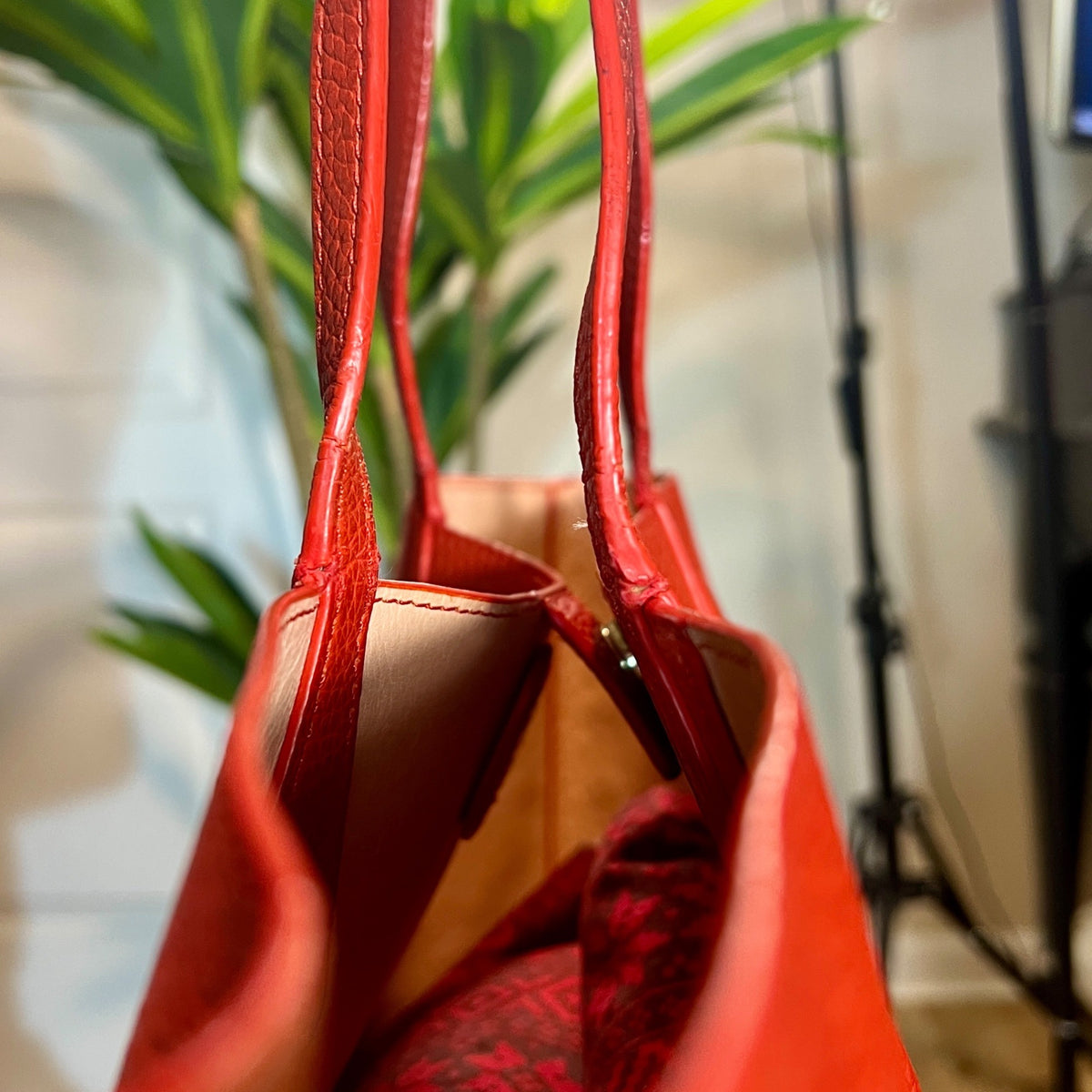 Authentic Tory Burch Orangish Red Robinson Shoulder Bag