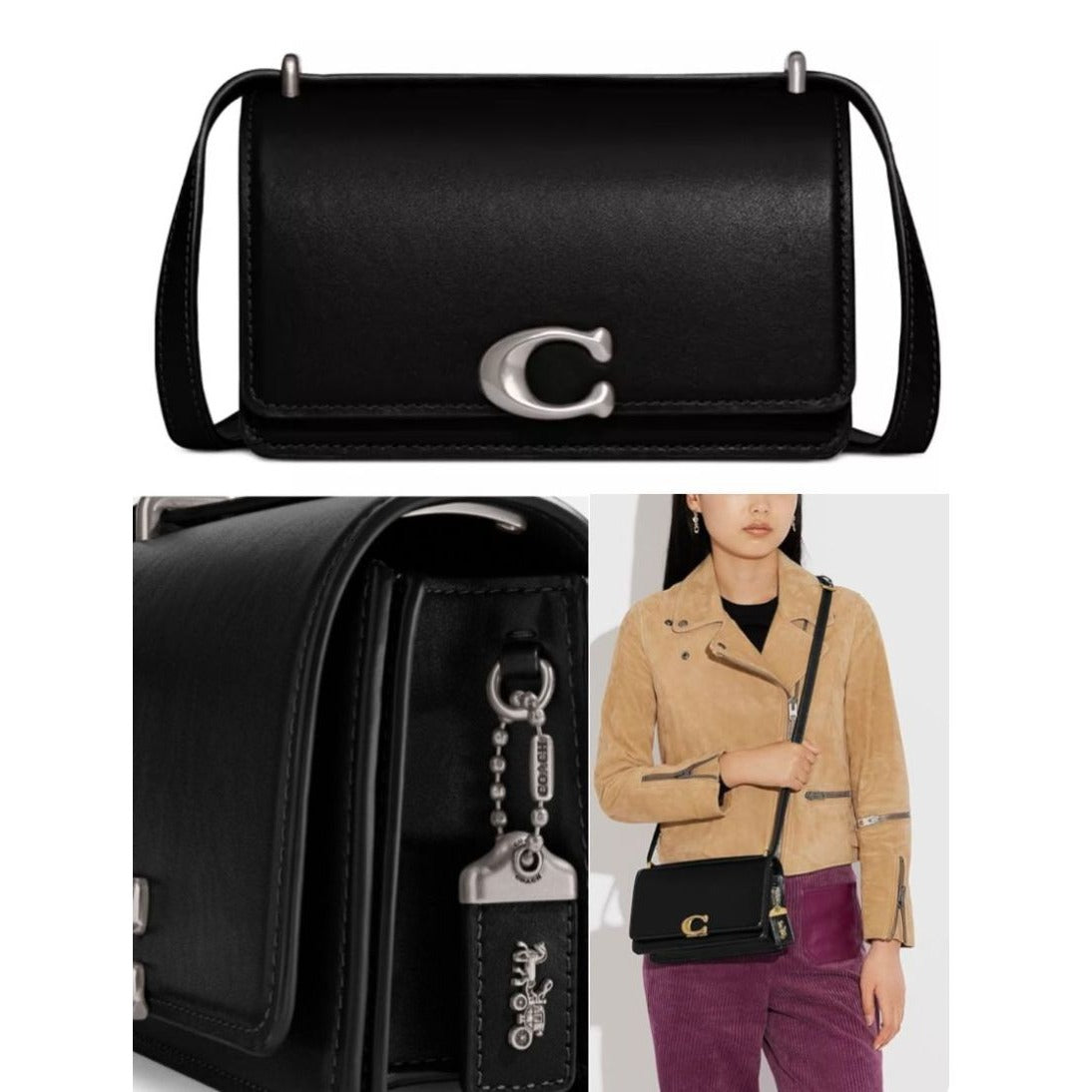 NEW!!!  With Tags!  Coach Women's Luxe Refined Calf Leather Bandit Crossbody  97a204P