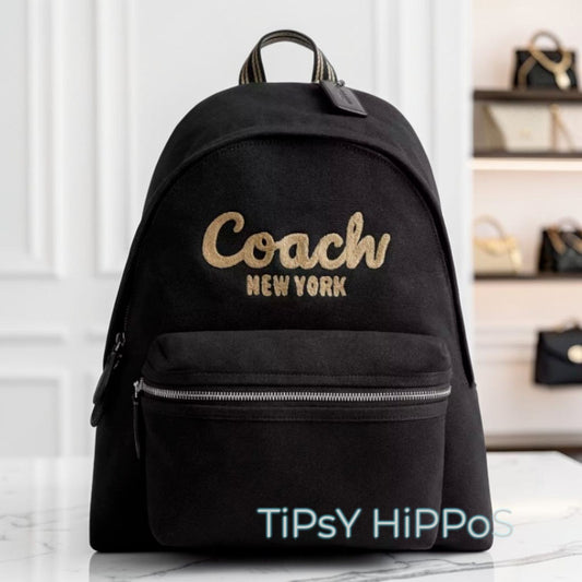 NEW WITH TAGS Coach Black Cargo Backpack/Book Bag