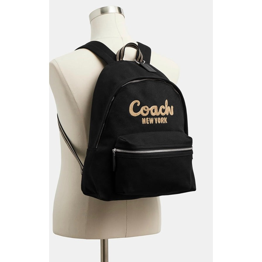 NEW WITH TAGS Coach Black Cargo Backpack/Book Bag