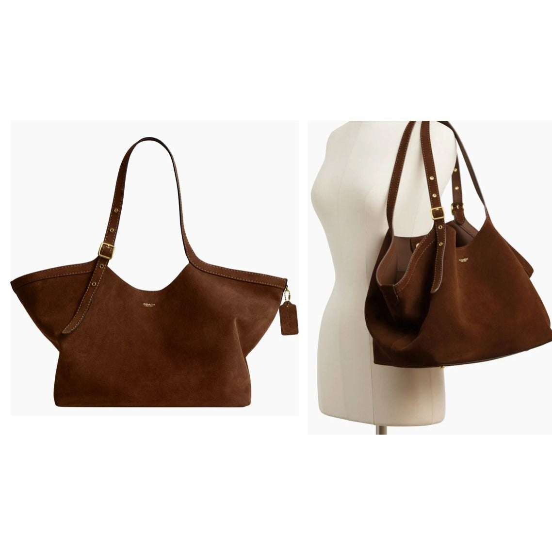 STUNNING! AUTHENTIC COACH GRAMERCY HANDBAG IN WARM BROWN SUEDE
