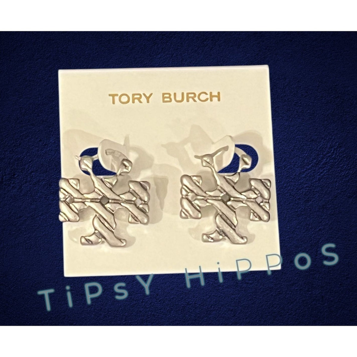 Stunning!!! TORY BURCH Icon Hidden Hoop Earrings