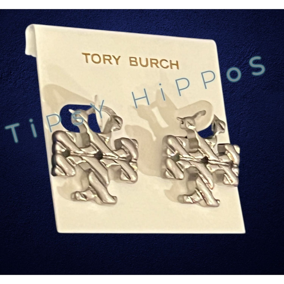 Stunning!!! TORY BURCH Icon Hidden Hoop Earrings