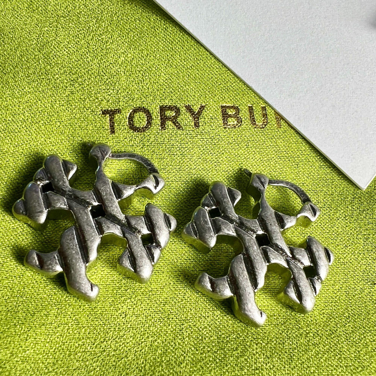 Stunning!!! TORY BURCH Icon Hidden Hoop Earrings