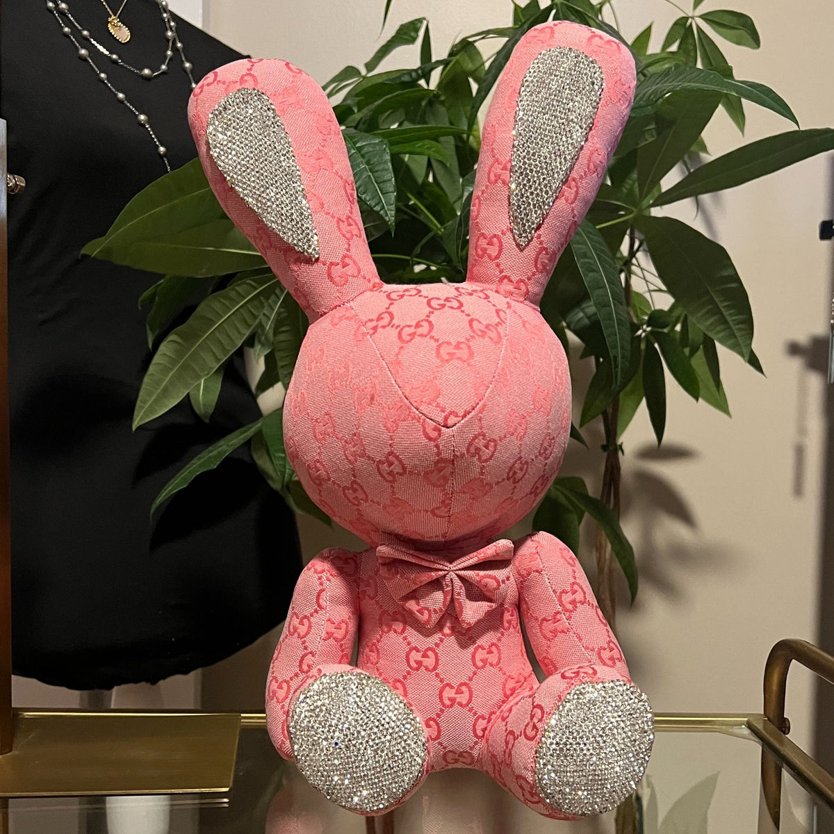 GUCCI Pattern Bunny Plush With Sparkling Ears - GREAT XMAS PRESENT!!