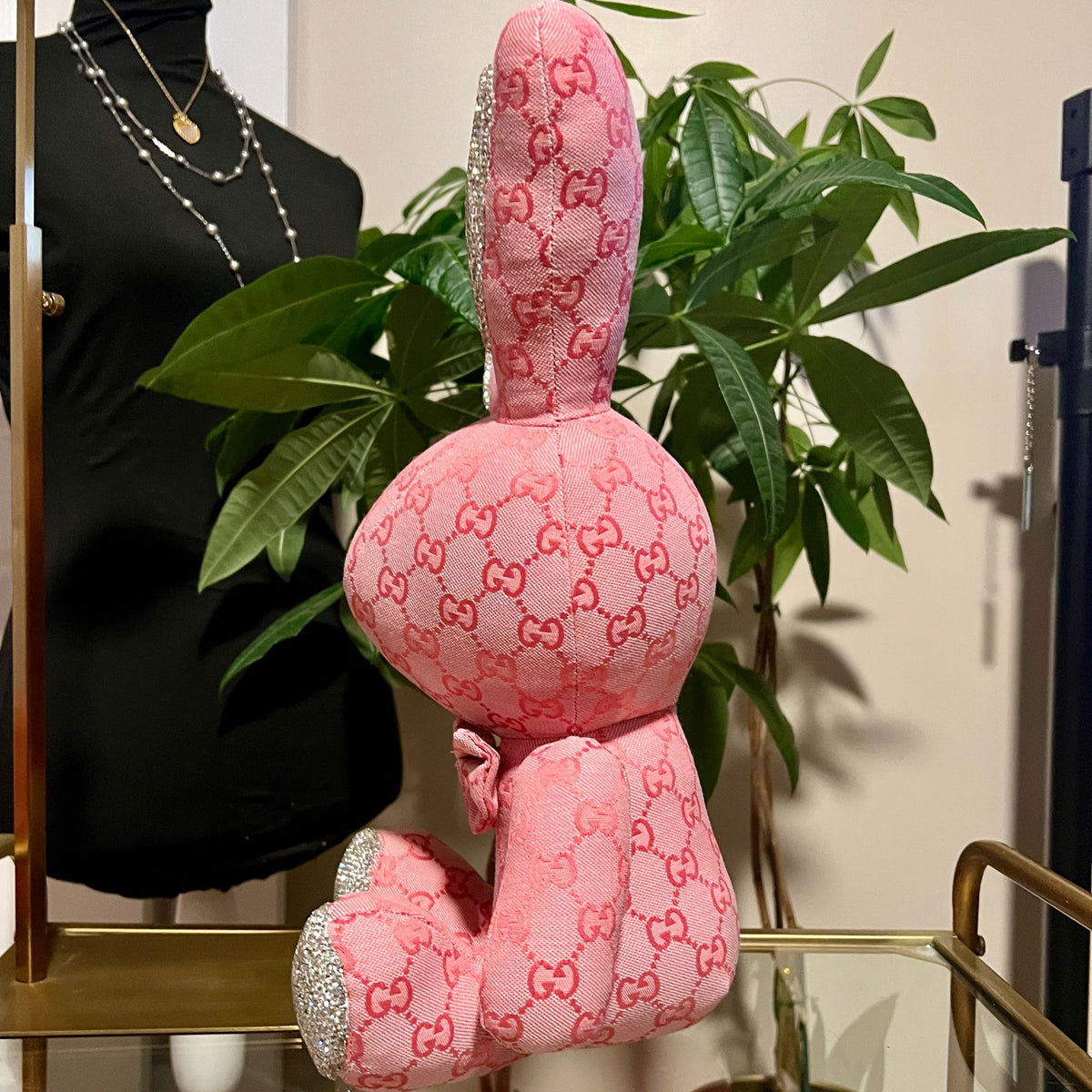 GUCCI Pattern Bunny Plush With Sparkling Ears - GREAT XMAS PRESENT!!