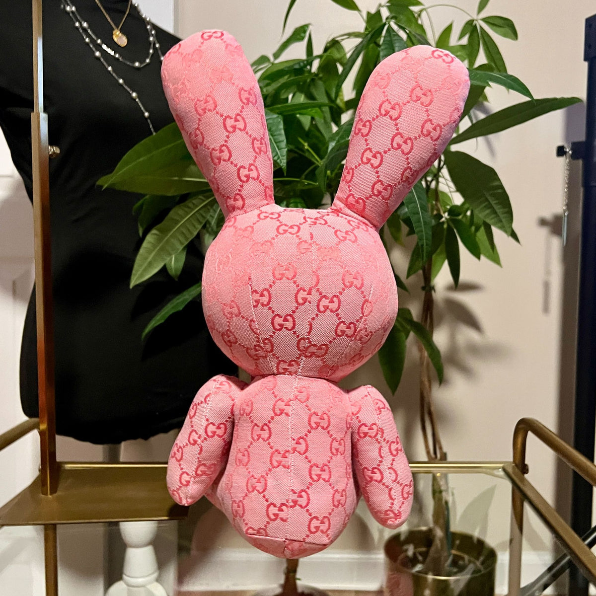 GUCCI Pattern Bunny Plush With Sparkling Ears - GREAT XMAS PRESENT!!