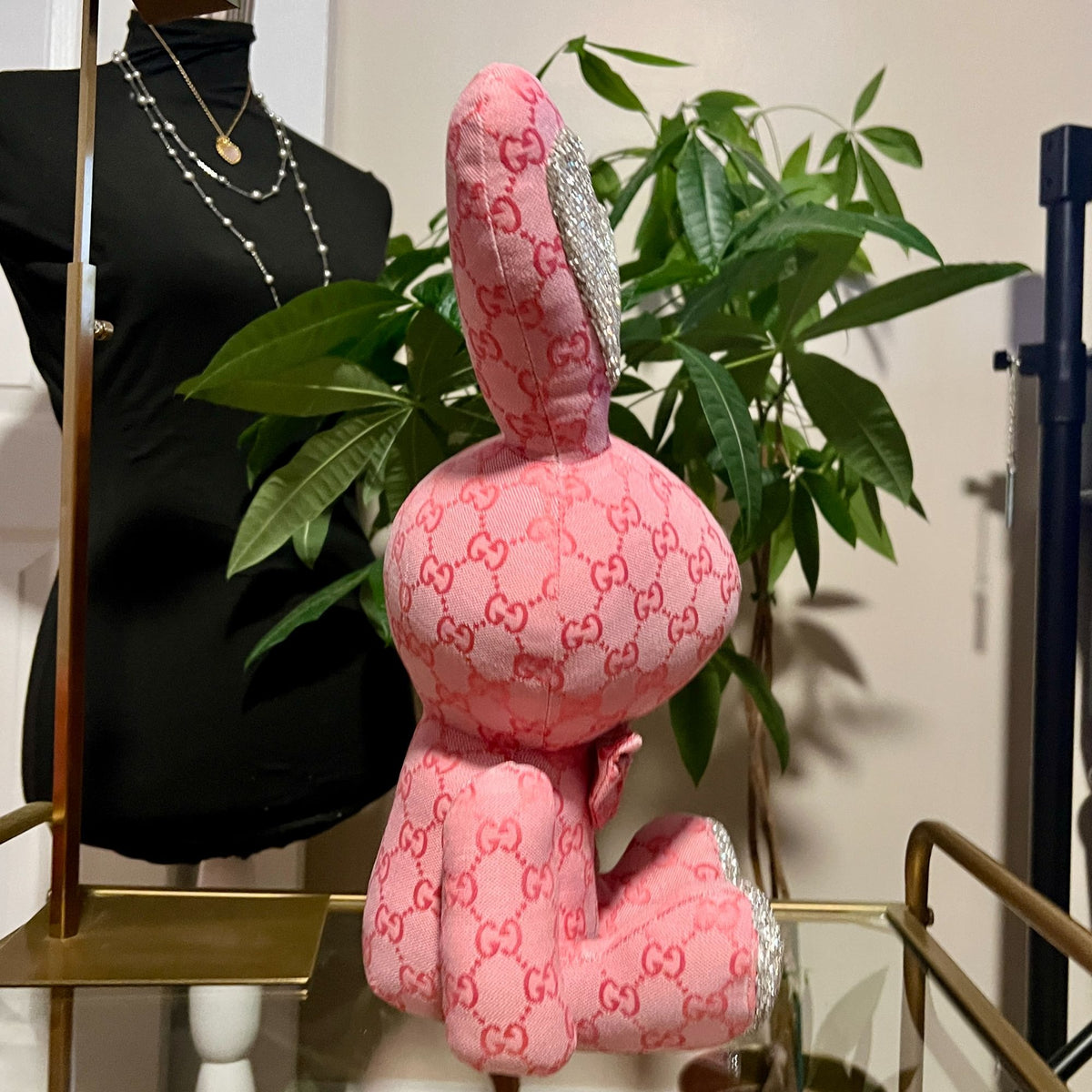 GUCCI Pattern Bunny Plush With Sparkling Ears - GREAT XMAS PRESENT!!
