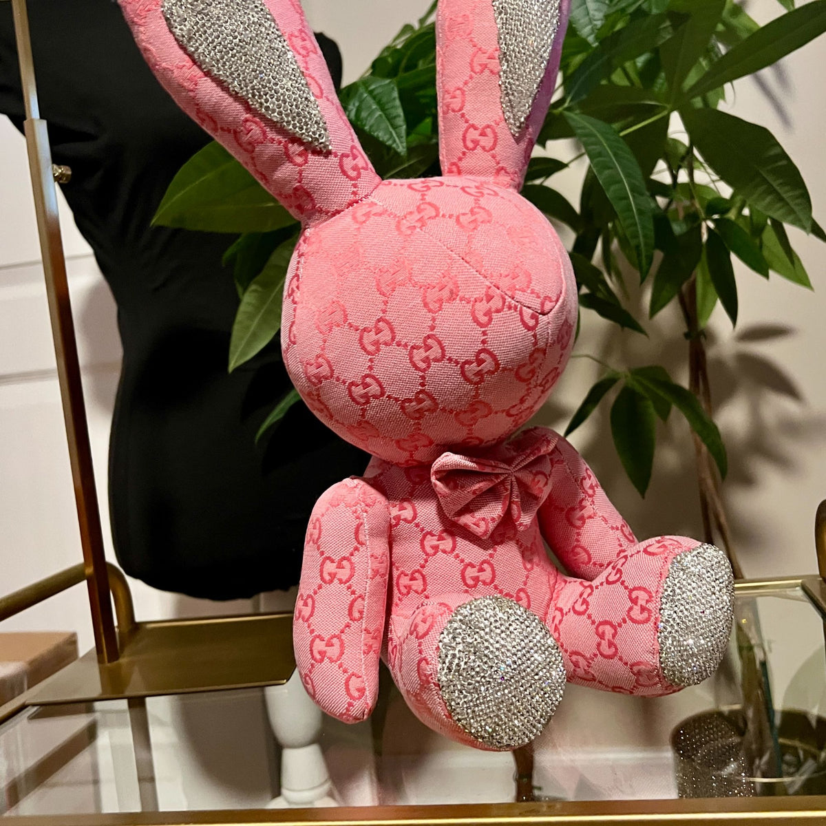 GUCCI Pattern Bunny Plush With Sparkling Ears - GREAT XMAS PRESENT!!