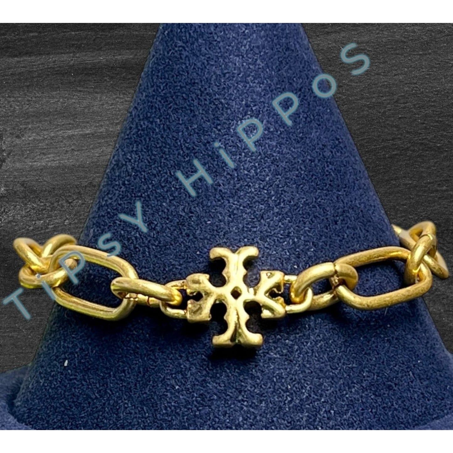TORY BURCH GOLD ROXANNE CHAINLINK BRACELET