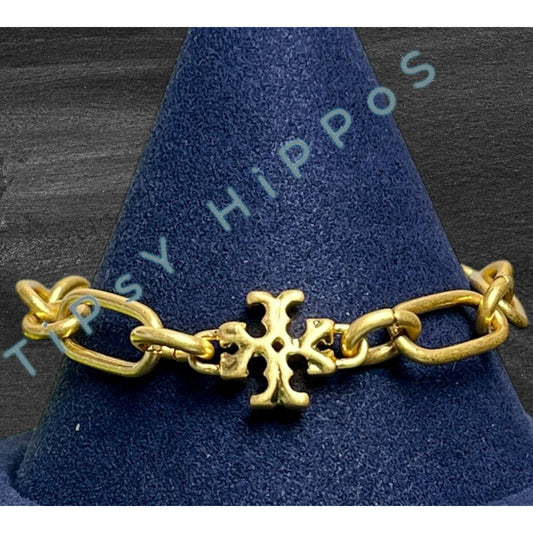 TORY BURCH GOLD ROXANNE CHAINLINK BRACELET