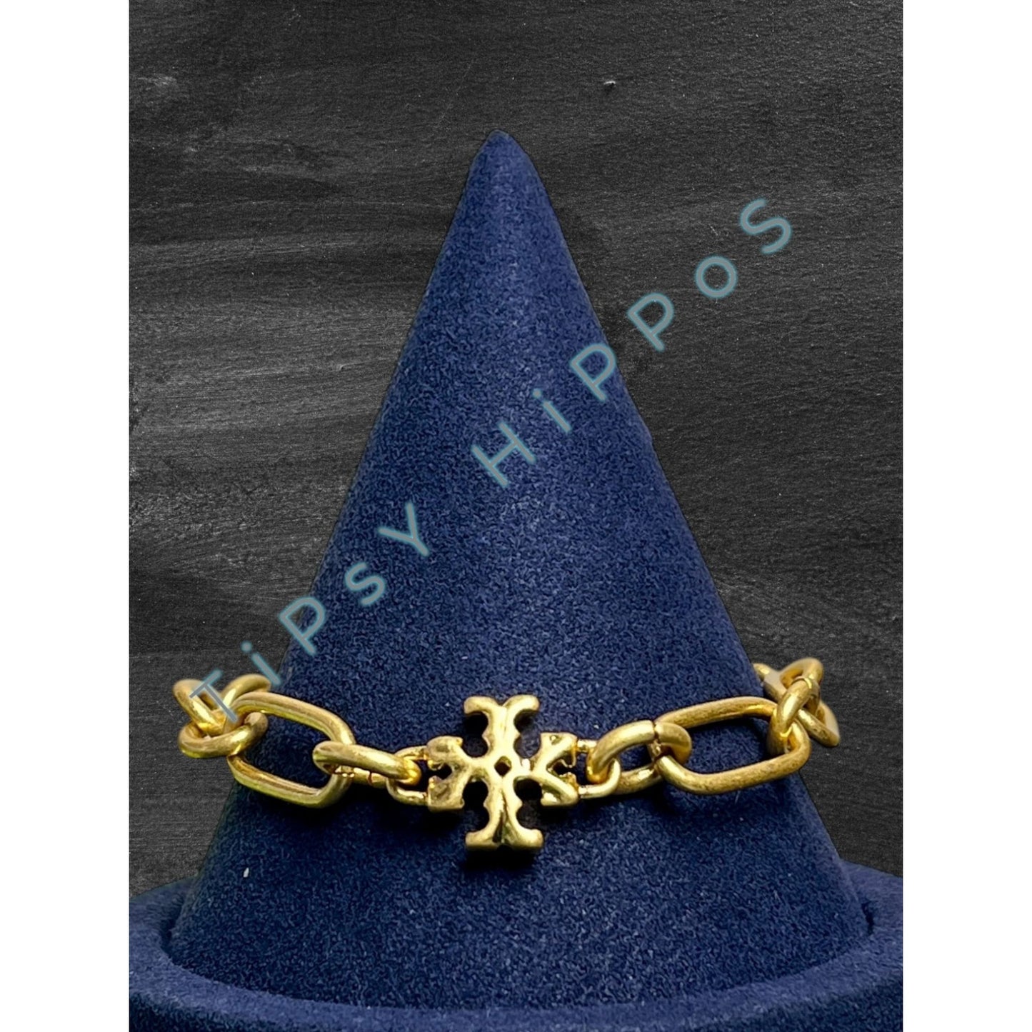 TORY BURCH GOLD ROXANNE CHAINLINK BRACELET